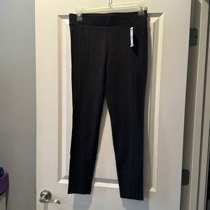 NWT - 	 Cabi 3211 Sleek Ponte Knit Legging Pants Dark Charcoal Gray Women's
